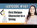 First Unique Character in a String | LeetCode problem 387
