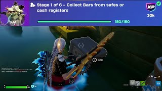 Collect Bars from safes or cash registers Fortnite