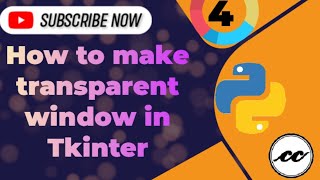How to Create transparent window in Tkinter Python. ||Tkinter Series #shorts_by_concisecoder #python