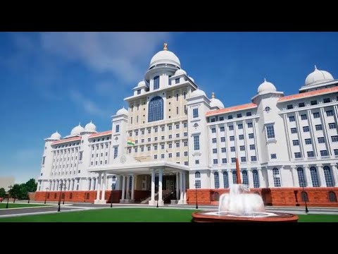 Telangana's New Secretariat Building 3D Design | Inauguration On APR ...