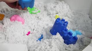 Sweden kinetic sand of white color in motion. Video stock footage in HD quality