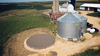 Building Grain Bins - Concrete Foundation