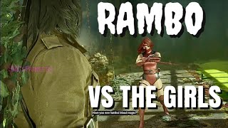 Mortal Kombat 11 - RAMBO Vs. The Girls Dialogue Intros - MK11 ULTIMATE