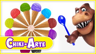 Chiki-Arte Aprende a Dibujar | Una Ruleta de Helados Pintados de Colores