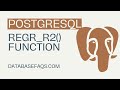 PostgreSQL REGR_R2() Function | REGR_R2 in PostgreSQL | PostgreSQL REGR_R2() Tutorials