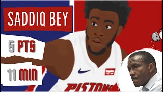 Pistons Saddiq Bey Shines Despite Garbage Minutes | FIRE CASEY!!