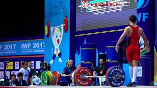 Kakhi Asanidze (69) - 107kg, 111kg, \u0026 115kg Snatches @ 2017 Youth Worlds