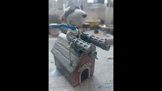 3d resin printed snoopy flying ace movie