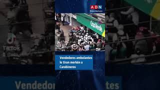 Vendedores arrojan merkén a Carabineros y personal municipal de Temuco #temuco #carabineros #chile