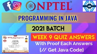 Programming In Java | Week 9 Answers 2021 | NPTEL ||