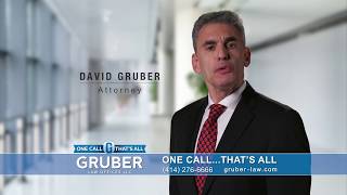 Injured? One Call...That's All! - Gruber Law Offices (:06)