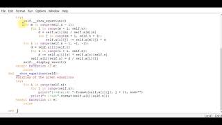 Simultaneous equations using Gauss elimination method in Python