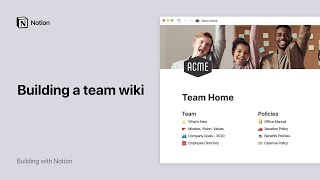 Build a team wiki in Notion