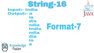 Print the string in the given format | Format - 7 | String Programs | JAVA | ICSE