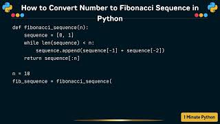 How to Convert Number to Fibonacci Sequence in Python