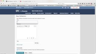 Adding a Reflection to your ePortfolio
