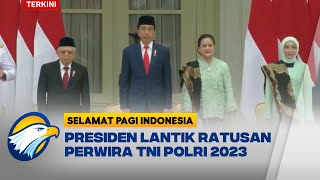 Jokowi dan Maruf Amin Tiba di Halapan Upacara Pelantikan Perwira TNI POLRI 2023