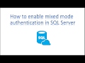 Learn SQL in 3 Minutes--Enable mixed mode authentication