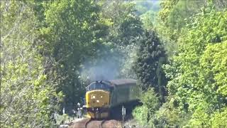 37405 4 Tone Horn and Thrashes through Strumpstaw at Cuckoo Lane Bridge  14/05/19