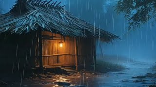 THE MOST COMFORTABLE RAIN SOUND FOR SLEEPING⚡Heavy Storm Night with Heavy Rainstorm \u0026 Very Big