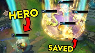 SUPPORTS SAVE THE DAY 😌 Amazing Support Moments (League of Legends)