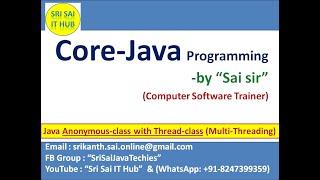 Java Anonymous class with Thread class || Java Multithreading | Java Thread class | java.lang | #453