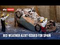 Sky joins Spain clean-up effort as alert issued for Barcelona | Spain Floods