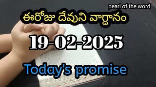 Today's promise | Eroju devuni vaagdaanam | Word of god | 19-02-2025