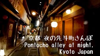 京都  夜の先斗町さんぽ Pontocho alley at night , Kyoto Japan