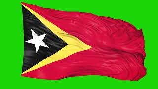 East Timor Flag 2 | Green screen 4K HD  Video | Animated YouTube | No Copyright | Royalty-Free