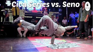 Cica Series vs  Bboy Seno. Rawest musicality battle for the Top 8 of Last Chance Cypher (Japan)