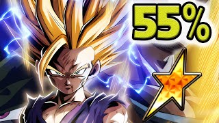 NO DUPES! 55% PHY LR SSJ2 GOHAN LEVEL 10 LINKS SHOWCASE!!! Dragon Ball Z Dokkan Battle