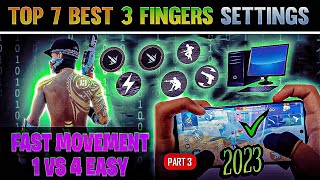 Top 7 Best 3 FINGER Custom Hud Free Fire🔥 (MOVMENT+HEADSHOT)😎 Best Custom Hud In FF | MALIK FF | P3