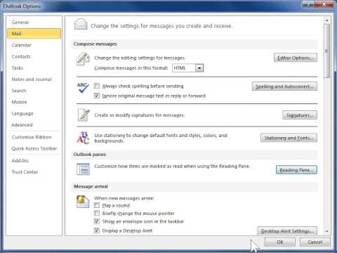 Outlook 2010 Change how the Reading Pane Looks and Works Outlook 2010 Change how the Reading Pane Looks and Works