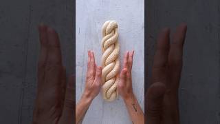 A stunning challah twist - Four strands, 180g each, 50cm length #challah #baking #breadrecipe