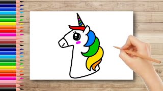 How to draw a Unicorn | Unicorn Drawing | how to draw a unicorn 🦄|  Unicorn Drawing For Kids