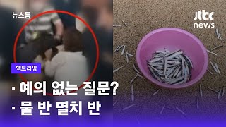 [백브리핑] ① 예의 없는 질문? ② 물 반 멸치 반 / JTBC 뉴스룸