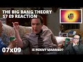 THE BIG BANG THEORY S7 E9 THE THANKSGIVING DECOUPLING REACTION 7x9 IS PENNY SECRETLY MARRIED?