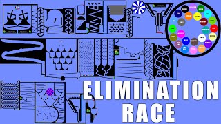Amazing Elimination Marble Race With Colors in Algodoo \ Marble Race King