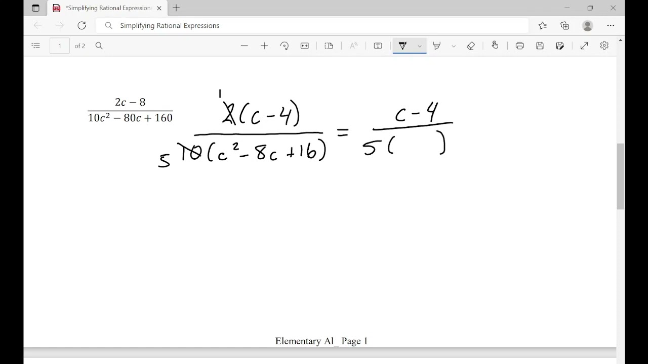 Simplifying Rational Expressions - YouTube