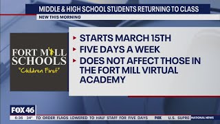 Return to the classroom: Fort Mill, Rowan-Salisbury schools decide in-person plans