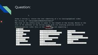 Algorithms & Data Structures - Suffix Array