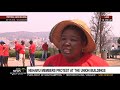 nehawu members protest at the union buildings