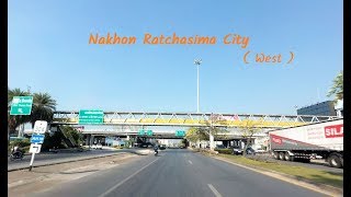 ตัวเมืองโคราช ด้านตะวันตก ตามแนวถนนมิตรภาพ : Nakhon Ratchasima City Street View, 7/03/2019