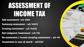 Assessment of income tax | summary assessment | scrutiny assessment | best judgement | re-assessment