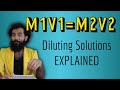 How to use M1V1=M2V2 to dilute solutions - AND - 4 ways to express chemical concentration!