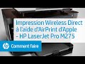 Impression Wireless Direct à l'aide d'AirPrint d'Apple - HP LaserJet Pro M275