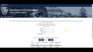 Oregon Inmate Search