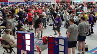 2022 Louisiana State high school powerlifting meet. 570 lb deadlift