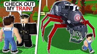 THEY BUILT A CURSED SPIDER TRAIN In Build a Boat! *Scary*
